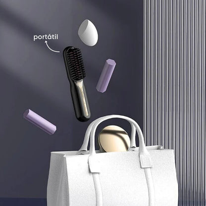 Cepillo Alisador Portátil | Liso 2x Más Rápido con Tecnología de Protección
