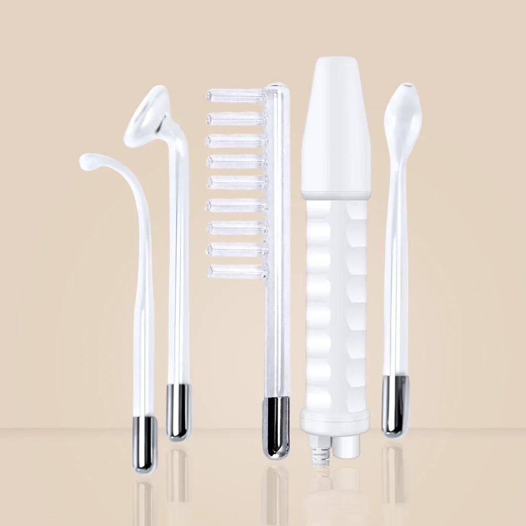 Derma Capilar™: Aparato de Alta Frecuencia Profesional para Tratamiento Capilar y Facial con 4 Electrodos