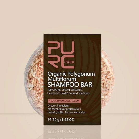 PurcPure Hair Brown: Shampoo en Barra para Oscurecer el Cabello Blanco