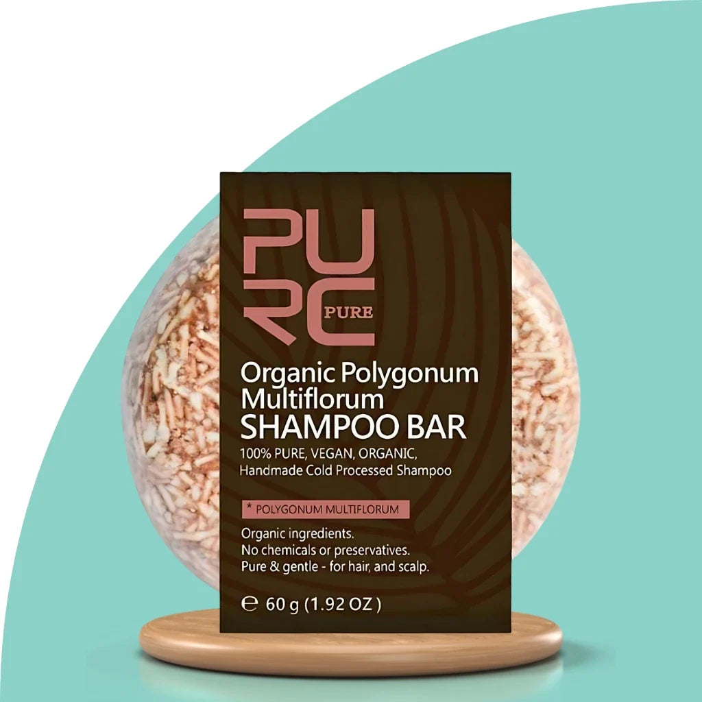 PurcPure Hair Brown: Shampoo en Barra para Oscurecer el Cabello Blanco