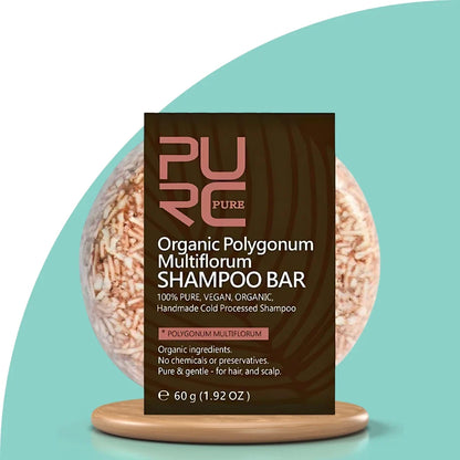 PurcPure Hair Brown: Shampoo en Barra para Oscurecer el Cabello Blanco