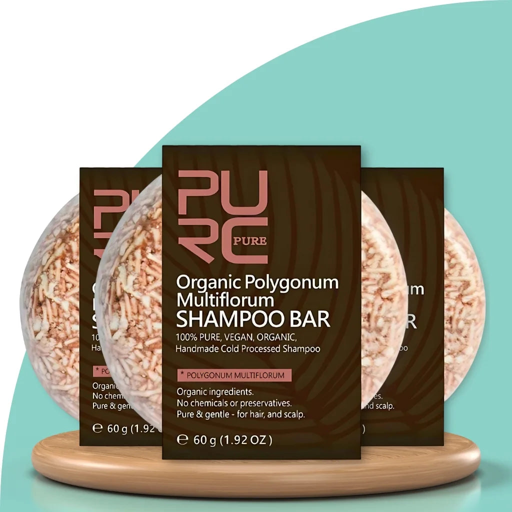 PurcPure Hair Brown: Shampoo en Barra para Oscurecer el Cabello Blanco