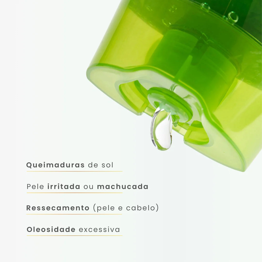 Gel de Aloe Vera Puro: Doble Acción para Cabello y Rostro