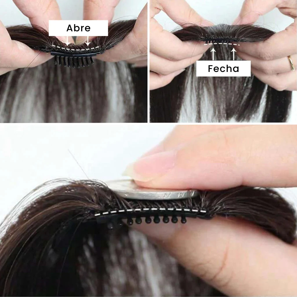 Aplique de Flequillo TicTac: Cabello Humano con Tecnología 3D