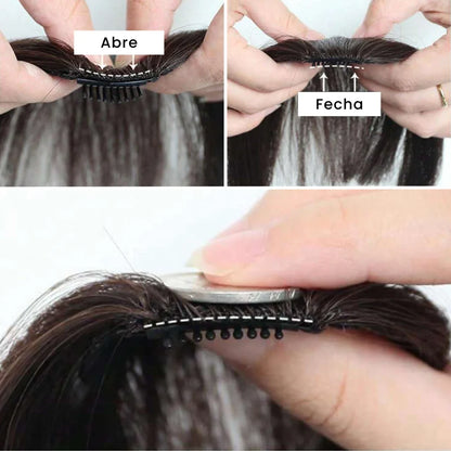 Aplique de Flequillo TicTac: Cabello Humano con Tecnología 3D