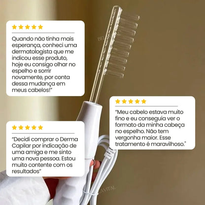 Derma Capilar™: Aparato de Alta Frecuencia Profesional para Tratamiento Capilar y Facial con 4 Electrodos