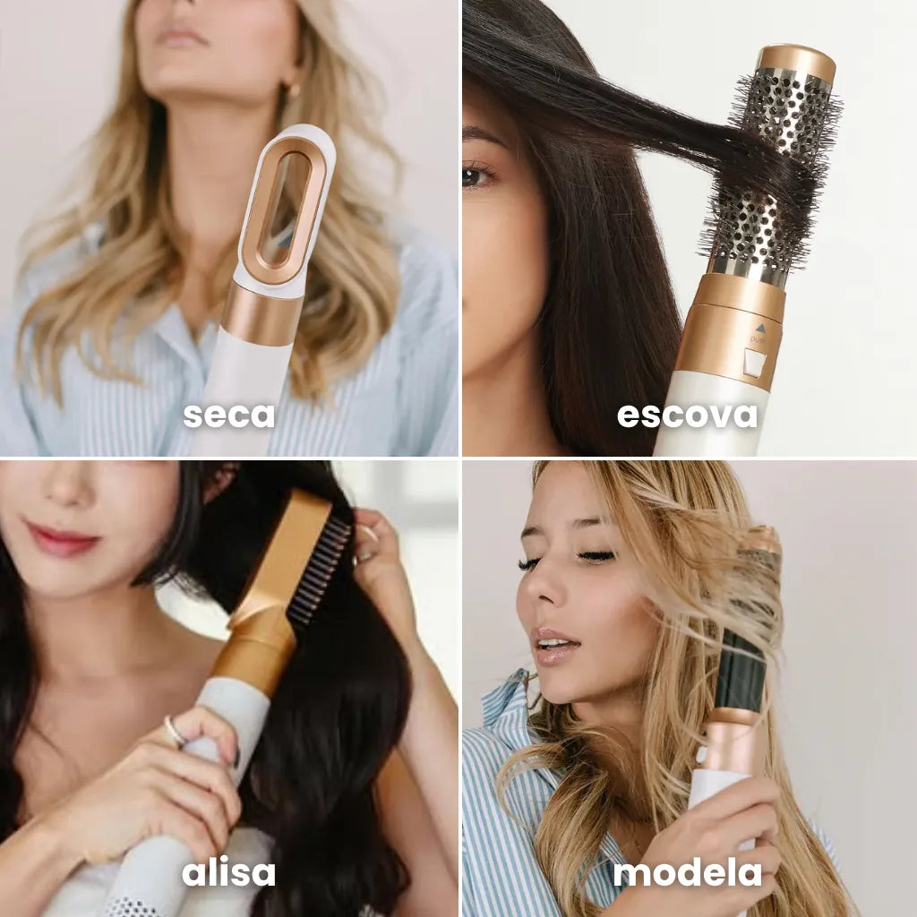 Cepillo Modelador 5 en 1 — Seca, Alisa y Modela