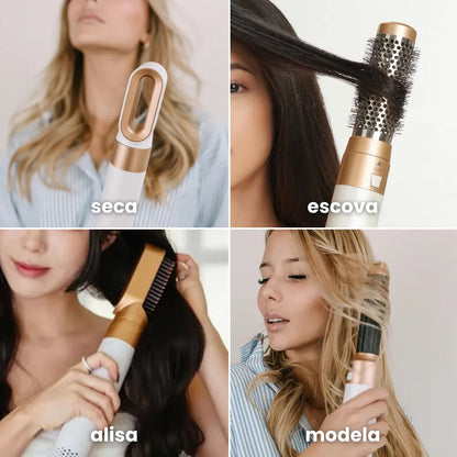 Cepillo Modelador 5 en 1 — Seca, Alisa y Modela
