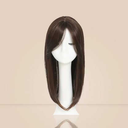 Top Closure - Tope de Cabello Natural con Flequillo 45cm | Para Alopecia y Fallas