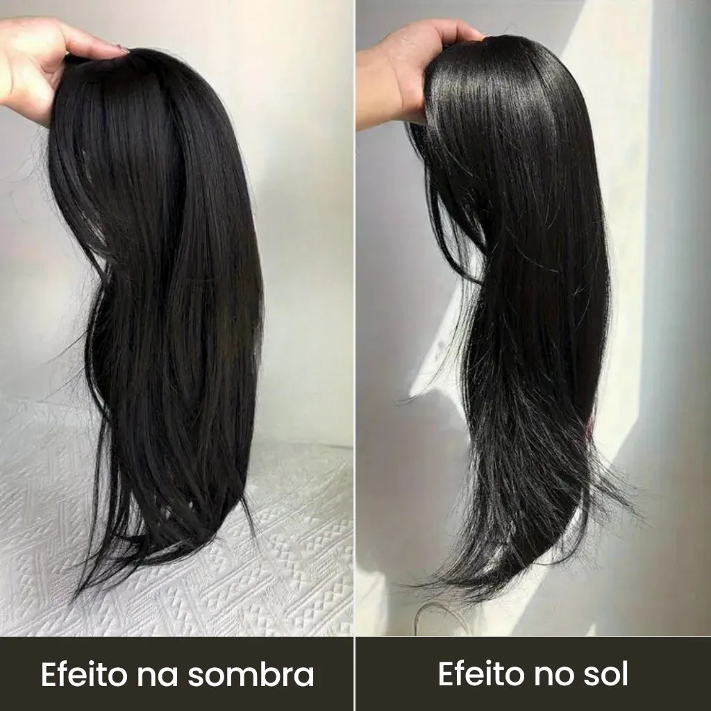 Top Closure - Tope de Cabello Natural con Flequillo 45cm | Para Alopecia y Fallas