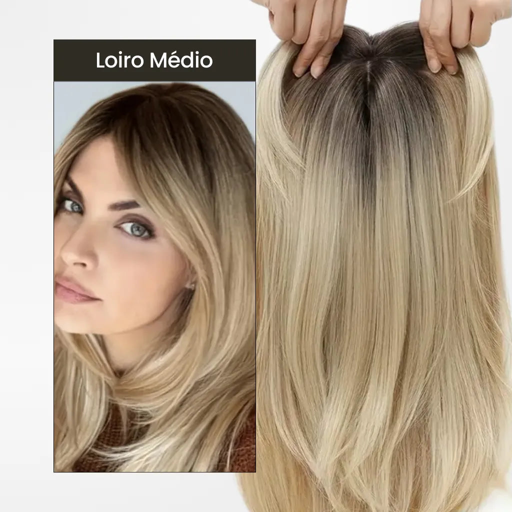 Top Closure - Tope de Cabello Natural con Flequillo 45cm | Para Alopecia y Fallas