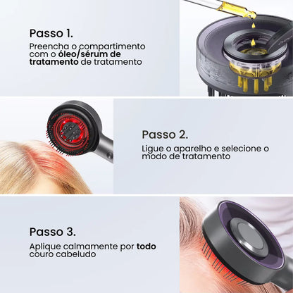Peine BreoBrush: Terapia de Luz, Masajeador y Difusor