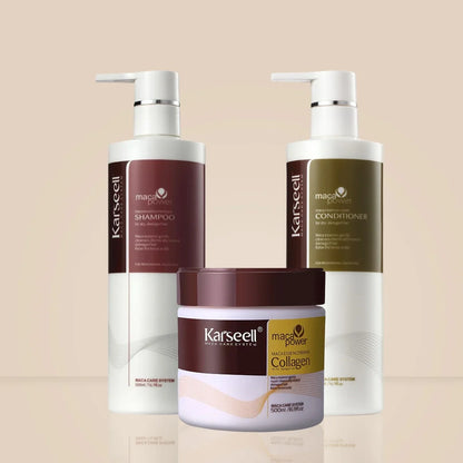 Kit Karseell Completo: Shampoo, Acondicionador y Máscara